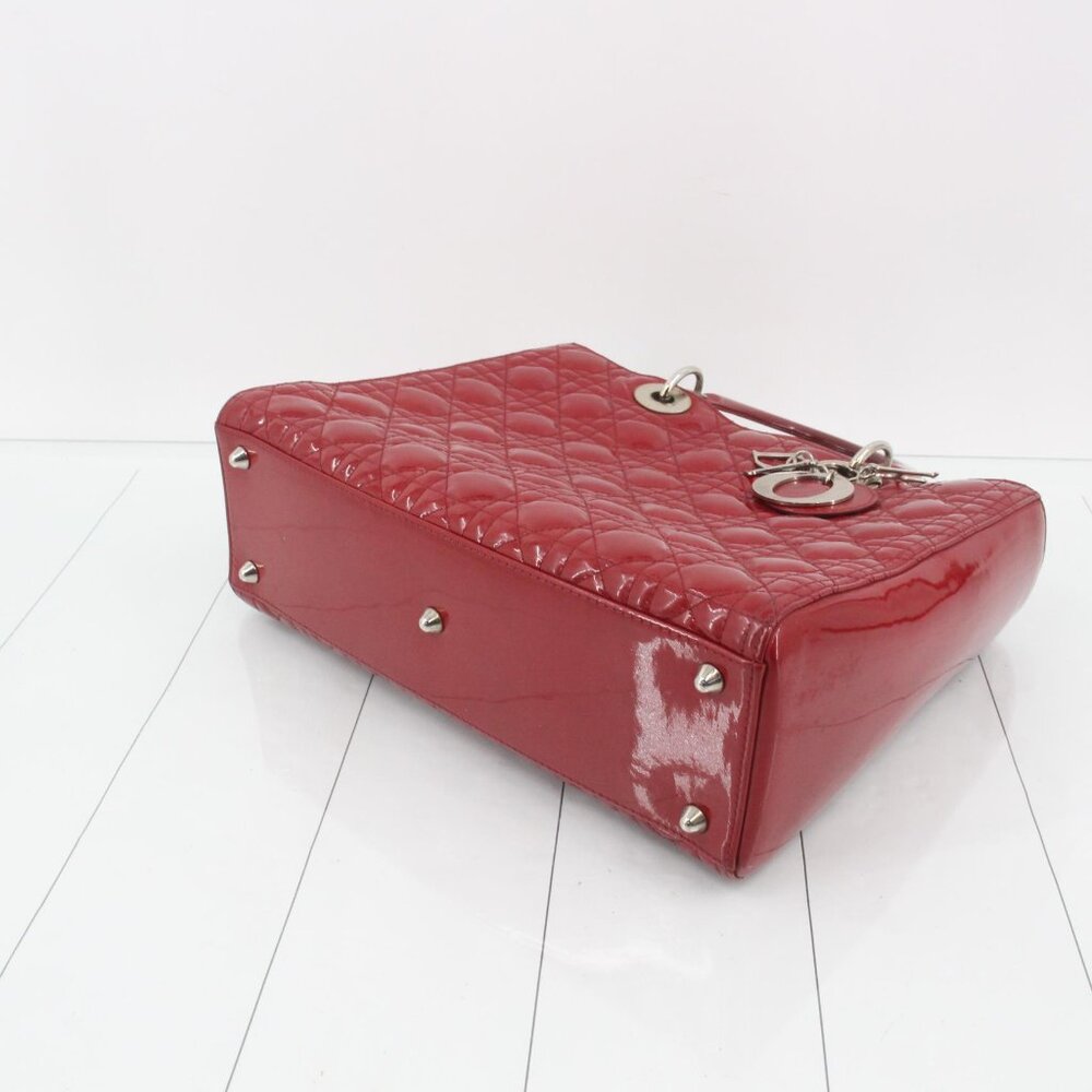 Dior Red Patent Leather Satchel - Picture 5 of 8